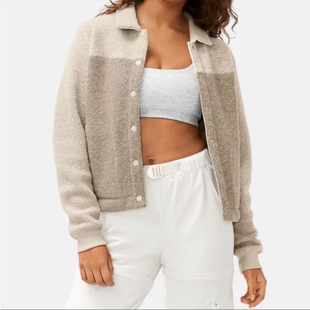 Outdoor Voices Megafleece Snap Bomber Jacket
